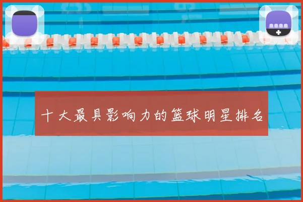 十大最具影响力的篮球明星排名